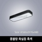 [하남조명] 몽블랑 욕실등 흑색 (광학산아크릴,알루미늄)