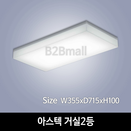 [하남조명] 아스텍 거실 2등 (광학산아크릴) (HN-B3-03(228))