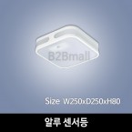 [하남조명] 알루 센서등(광학산아크릴, 알루미늄) (HN-A2-06(80))
