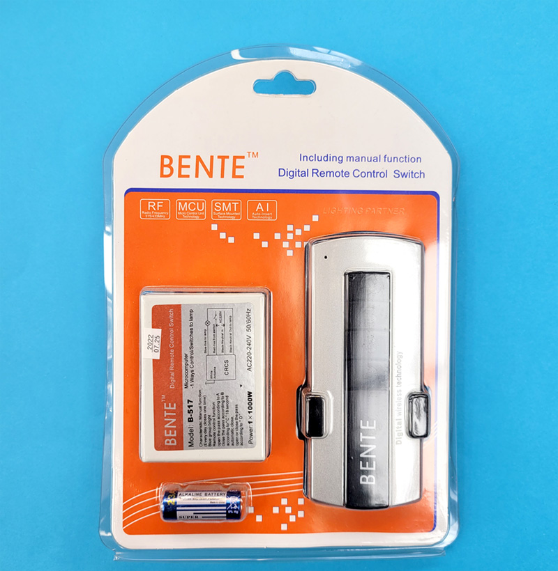 BENTE 리모컨스위치 R517 1구 R527 2구 R537 3구 무선리모콘 스위치
