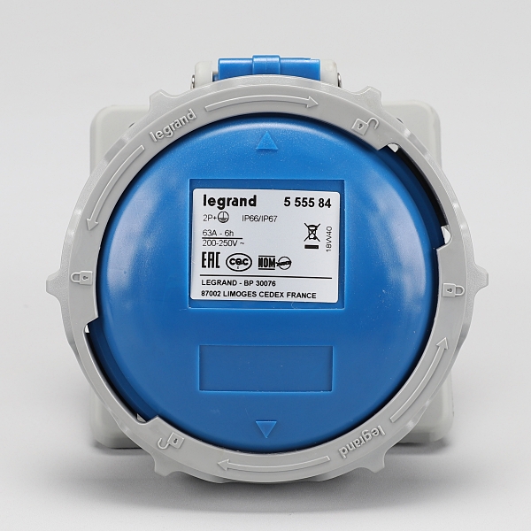 아남콘센트(2P+E 63A)	250V 555584 판넬(IP67)